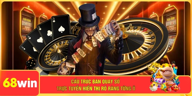 Cấu trúc bàn quay số trực tuyến hiển thị rõ ràng từng ô